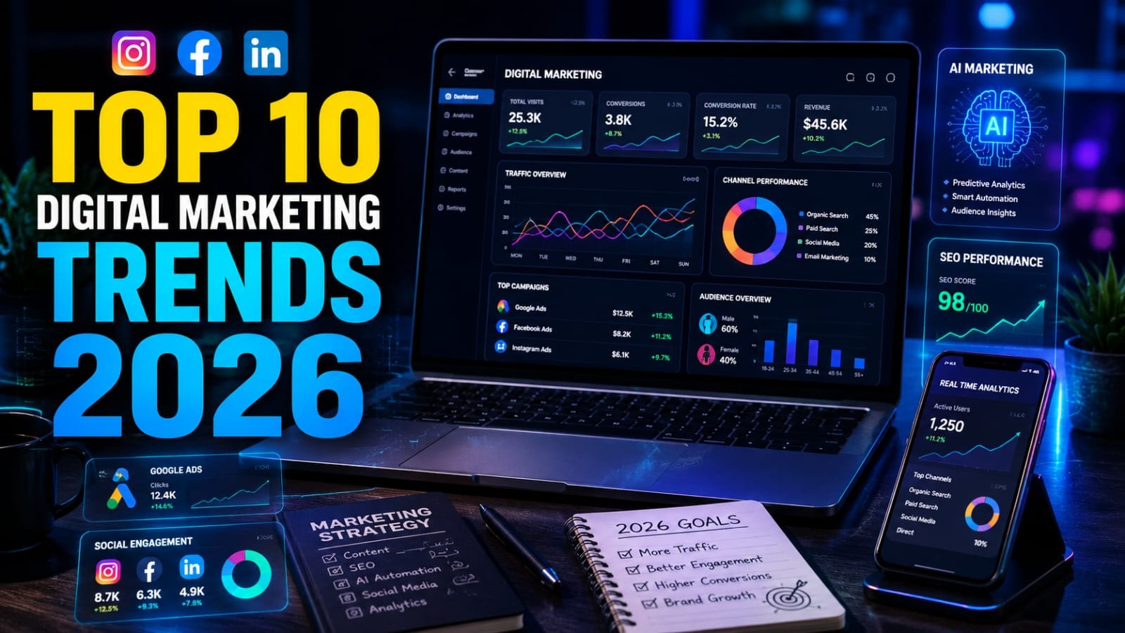 Top 10 Digital Marketing Trends 2026 blog cover